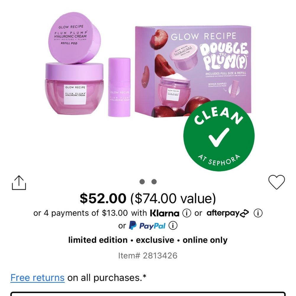 Glow Recipe Double The Plum Plump Kit Holiday Set